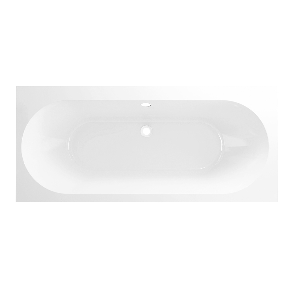 Wiesbaden Portus RD Inbouw Duo Ligbad Acryl Glans Wit 190cm